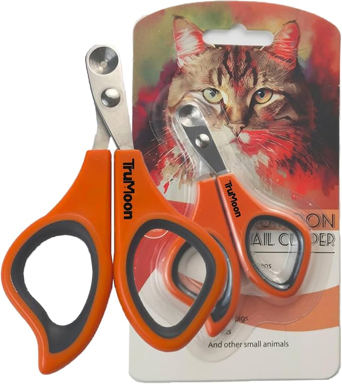 Trumoon Easy Cat Claw Trimmers with Circular Guard- Avoid Over Cutting Meow Nail Clippers for Cats Who Like to Struggle - Professional Grooming Tool for Kitten Cat-Mewly Pet