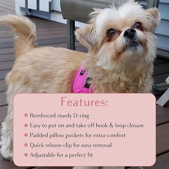 No Pull Dog Harness for Small, Medium & Large Dogs – Soft Padded, Adjustable Step-in Pet Vest with Leash Clips, Reflective Straps & Control Handle-Mewly Pet