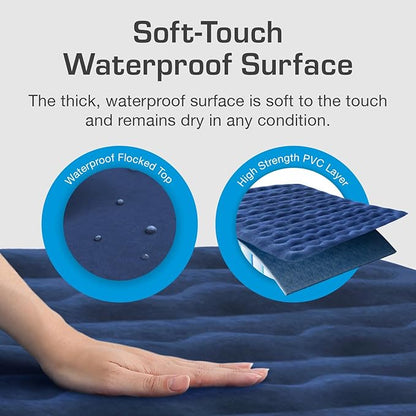 Active Era Twin Air Mattress with Built-in Pump & Raised Pillow - Heavy Duty Puncture Resistant, Waterproof Blow Up Bed
