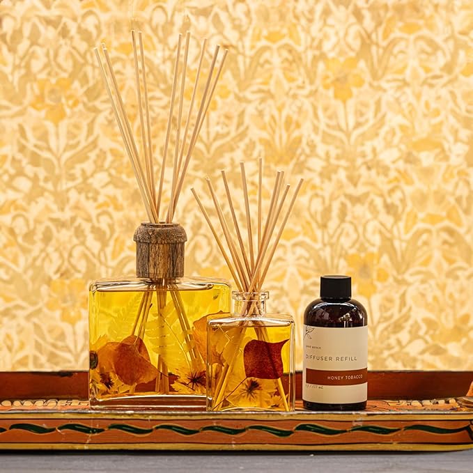 Rosy Rings Botanical Reed Diffuser, Honey Tobacco