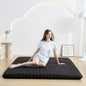 Japanese Floor Mattress Full, Anti-Slip Japanese Futon Foldable Tatami Mat for Guests, Black