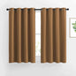 NICETOWN Kitchen Window Curtains Over Sink - Grommet Blackout Solid Vertical Small Curtains & Drapes Noise Reducing for Laundry, Gold Brown, W52 x L45, 2 Panels