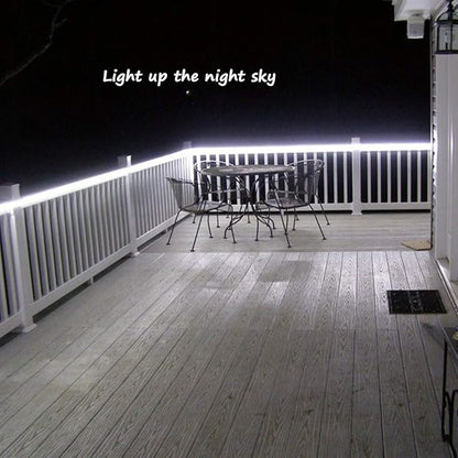 LED Rope Lights, 16ft Daylight White Strip Lights with Clear PVC Jacket, Connectable and Flexible, Waterproof for Indoor Outdoor use, 110V Plugin Tape Lighting with High Brightness 3528 LEDs