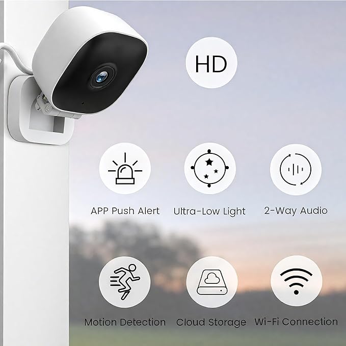 Indoor Cameras for Home Security with Color Night Vision & Siren, 2-Way Audio for Pet/Dog/Baby/Nanny, 2.4GHz WiFi Camera, Cloud & SD Card Storage-Mewly Pet