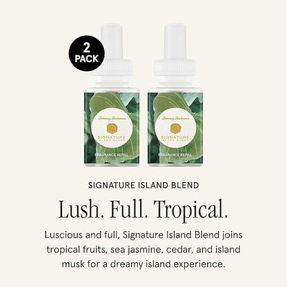 Pura & Tommy Bahama Home Scent Refill - Smart Home Air Diffuser - Up to 120-Hours of Luxury Fragrance per Refill - Spring & Summer Fragrance - 2 Pack, Signature Island Blend
