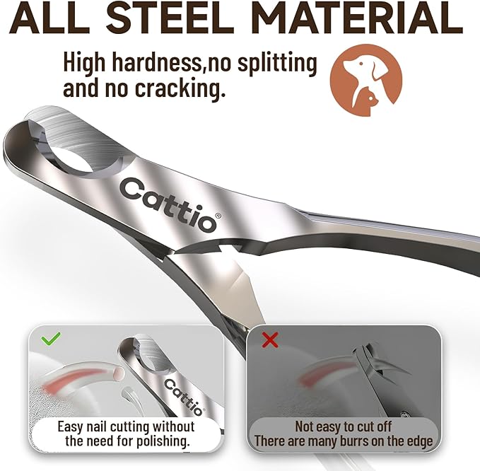 Dog Nail Clippers - All Steel Material, Built-in Spring,Heavy Duty Dog Nail Trimmer Full Metal Razor Sharp Professional for All Dogs Cats with Thick Toena,Dog Nail Trimmers-Mewly Pet