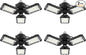 LED Garage Lights Bulb 4 Pack -80W, 8000LM 6500K Led Shop Light with 3 Deformable Panels, Basement Barn Light Garage Ceiling Lights, E26/E27 for Garage, Warehouse, Shop, Basement