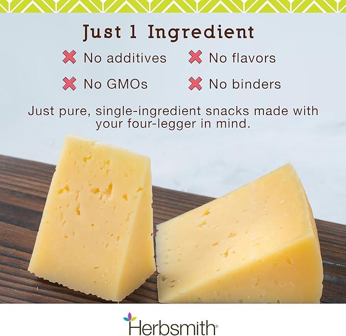 Herbsmith Smiling Dog Kibble Seasoning – Freeze Dried Cheese Food Topper - Smoked Gouda – All Natural, Human-Grade Topper for Dogs - 6 oz-Mewly Pet