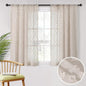 MYSKY HOME Pom Pom Beige Sheer Curtains for Bedroom Girls Room Curtains 63 inch Length for Nursery Kids Light Filtering Boho Window Drapes, Rod Pocket, 52" Wide, 2 Panels