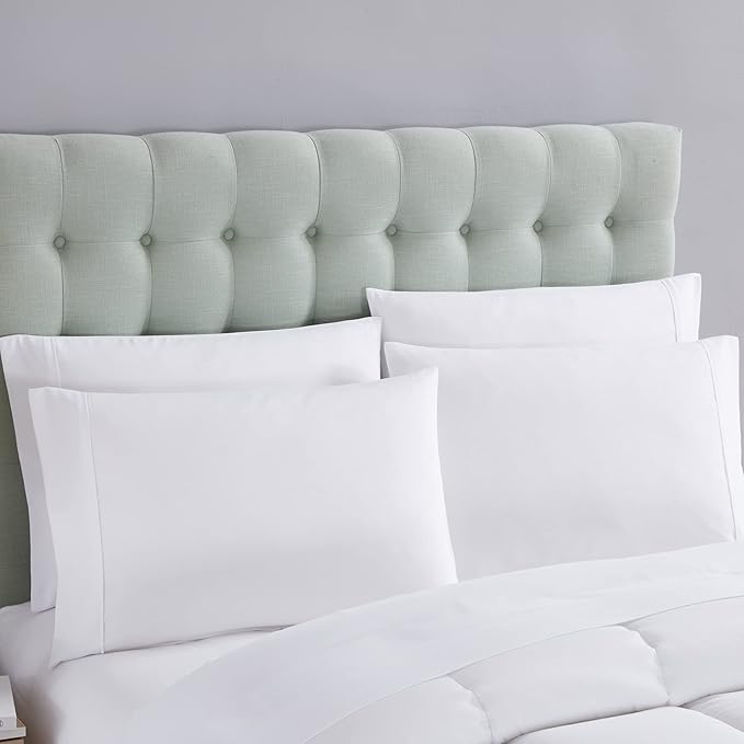 Sweet Home Collection 5 Piece Comforter Set Bag Solid Color All Season Soft Down Alternative Blanket & Luxurious Microfiber Bed Sheets, White, Twin (Pack of 4)