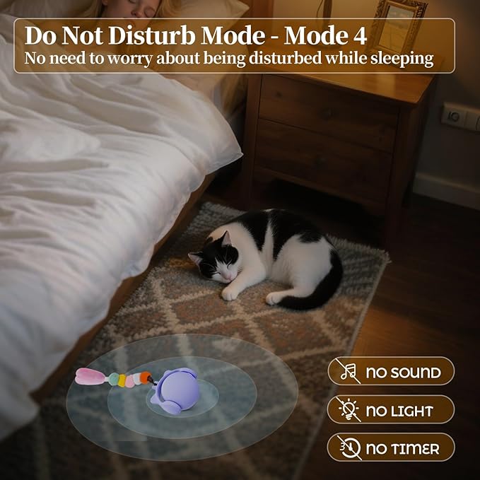 ORSDA Cat Toys for Indoor Cats, New Intelligent Voice Timing Touch Control Cats Ball, Simulate Mouse Sound Kitten Toy, Automatic Interactive Moving Cat Toy for All Ages-Mewly Pet