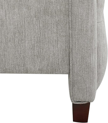 Jennifer Taylor Home Marcella Upholstered Shelter Headboard Bed Set, King, Silver Grey Polyester