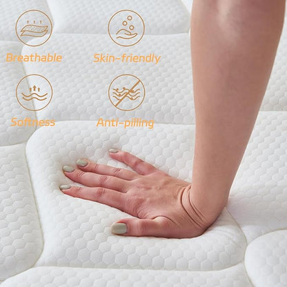 Review Full Mattresses, 12 Inch Full Size Mattress in a Box, Memory Foam Hybrid Mattress with Individual Pocket Spring Coils for Motion Isolation & Silent Sleep, Pressure Relief, Plush Feeling