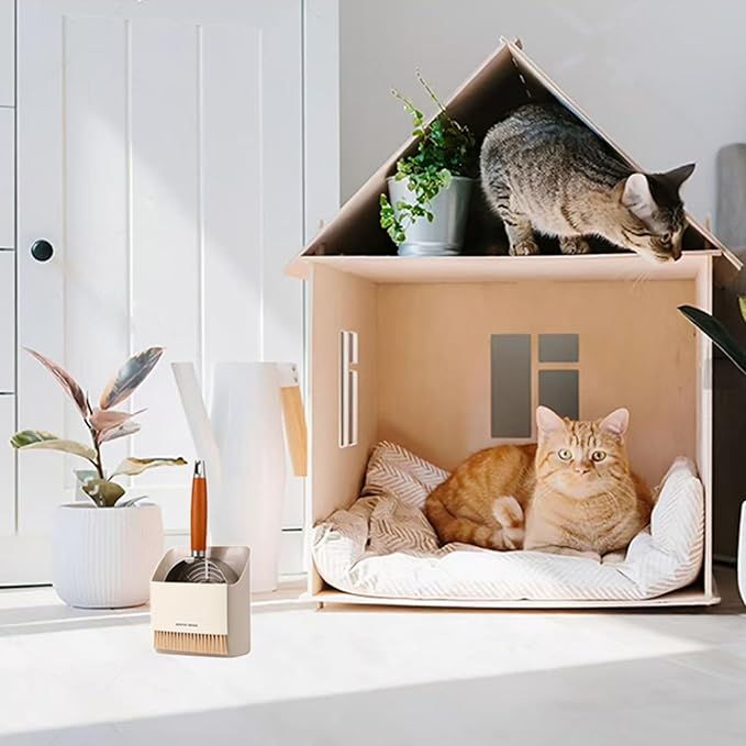 Stainless Steel Extra Thick Cat Litter Scoop (Optional Holder) (Extra Thick Scoop only)-Mewly Pet