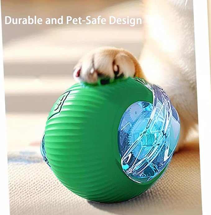 Interactive Cat Toy Ball for Indoor Cats - 3-Speed Smart Rolling Ball with Flashing Lights, USB Rechargeable Automatic Motion Kitten Toys for Bored Adult Cats & Playful Kittens-Mewly Pet