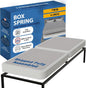Greaton, Box Spring Bed Base Twin Size, 4-Inch Wood Mattress Foundation – Amish Made in USA – Quiet Noise Free, 2-Pieces Under Mattress-Support BoxSpring, Fully Assembled, White