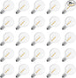 Meconard G40 1.57 Inch Led Replacement Light Bulbs, E12 Screw Base Shatterproof LED Small Globe Light Bulbs for Outdoor String Lights, 1Watt Equvalent to 5 Watt Incandescent Bulbs, Warm White, 25Pack