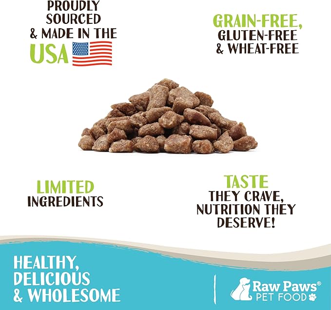 Raw Paws Freeze-Dried Pet Food for Dogs & Cats- Rabbit Recipe, 4-oz - USA Raw Dog Treats for Training - Cat and Dog Treats - 100% Rabbit Meat, No Added Hormones or Antibiotics-Mewly Pet