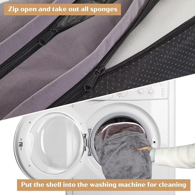 Comfort Expression Large Dog Beds Waterproof Comfy Pet Bed for Dogs Sofa, Orthopedic Foam Dog Beds with Washable Removable Cover & Non-Slip Bottom(Large,Purple)-Mewly Pet