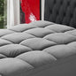 SOPAT Mattress Topper Twin Size Extra Thick Mattress Pad 8-21" Deep Pocket Soft Down Alternative Fill Mattress Protector Pillow Top Mattress Cover (39x75 Inches, Grey)
