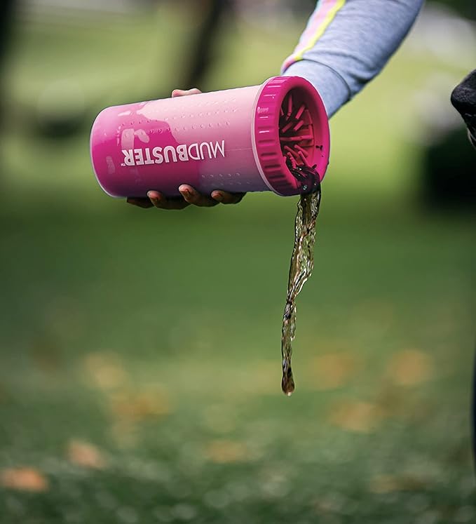 Dexas MudBuster Portable Dog Paw Cleaner, Pink Large Pet Supplies and Accessories-Mewly Pet