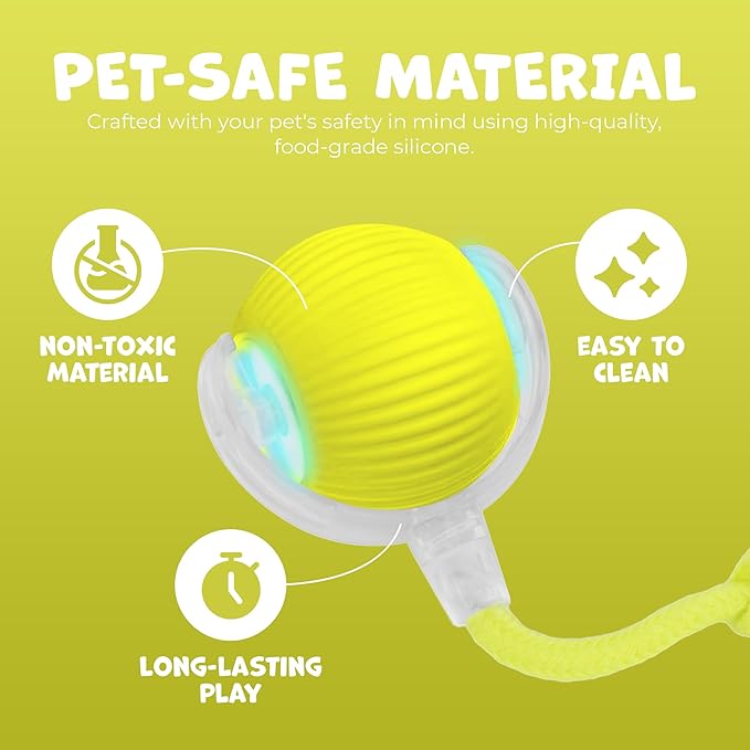 Pawlo Speedy Tail 2.0 Cat Toy –Teazys Turbo Tail Upgrade – Interactive Cat Toy – Kitten Toys – Automatic cat Toy for Boredom – Moving cat Toys for Indoor Cats with 2 Tails (Yellow)-Mewly Pet