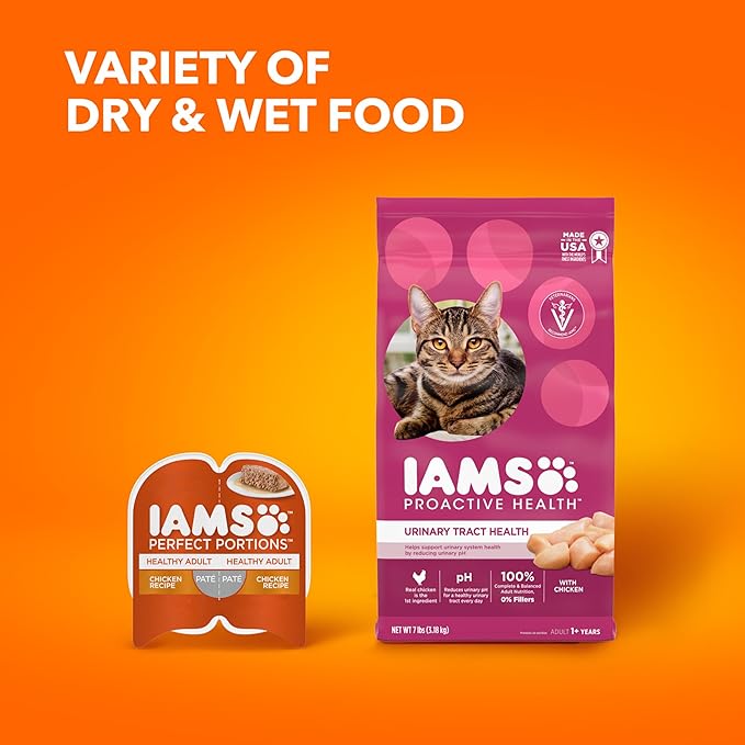 IAMS Proactive Health Adult Urinary Tract Healthy Dry Cat Food with Chicken, 22 lb. Bag-Mewly Pet