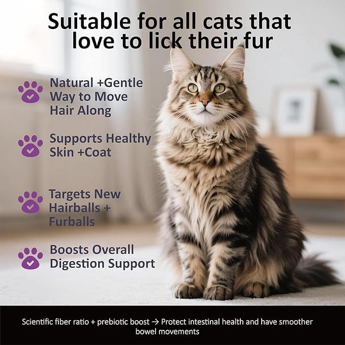 Hairball Treats for Cats - Hairball Remedy Chews with Omega 3&6, Psyllium Husk, Zinc & Biotin - Salmon Flavor for Hairball Control, Digestive Health & Skin Support, 100ct (ND-044)-Mewly Pet