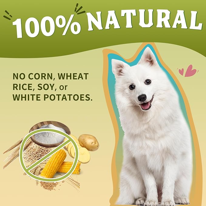 Glucosamine for Dogs, Hip and Joint Supplement for Dogs with Chicken Flavor, Anti Inflammatory, Dog's Chondroitin, Digestive Enzymes, Omega-3, Vitamin D, MSM, Calcium, Turmeric, 120 Freeze-Dried Chews-Mewly Pet