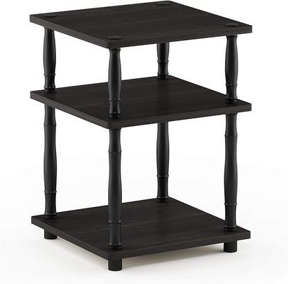 Furinno Turn-N-Tube Easy Assembly Multipurpose End Table / Side Table / Sofa Table / Nightstand, Classic Tubes, French Oak Grey/Black