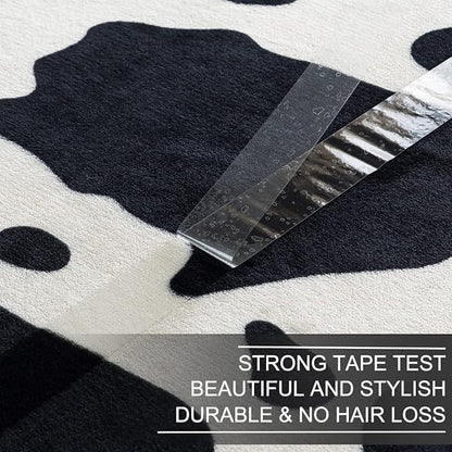 Fleece Cow Print Blanket - Premium Lightweight Anti-Static Bed Cow Throws Soft Cozy Warm Blankets Plush Gift, Bedroom Decor 90" x 108"(Black Cow King)