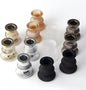 WDHODEC Black Gold Candlestick Holders 12PCS Glass Taper Candle Holders for Table Centerpiece Colorful Candle Sticks for Modern Wedding, Party and Festival Decoration