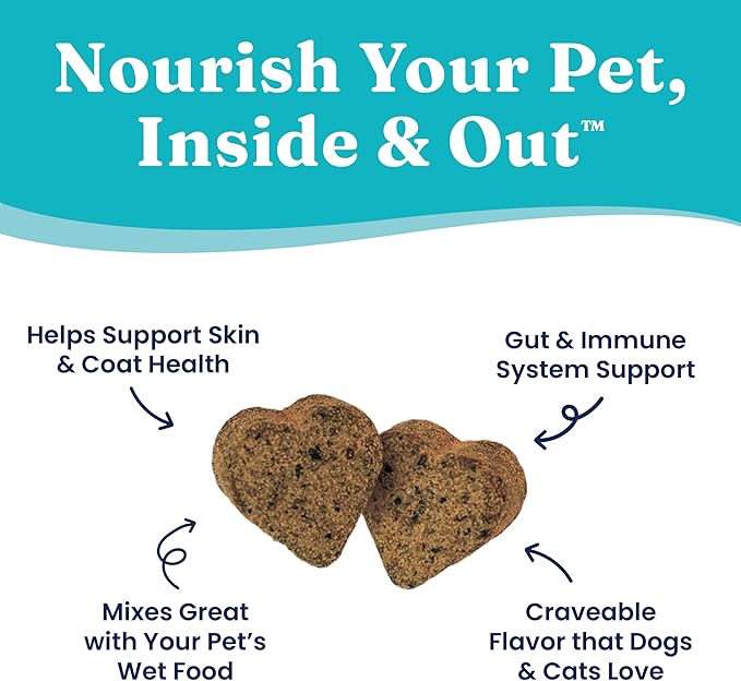 Solid Gold Cat & Dog Multivitamin Chews - Kelp, Omega 3 & Vitamins for Dental, Digestive, Immune, Skin & Coat Health - Multi Vitamin for Dogs & Cats - Sea Kelp Based Soft Chew for All Ages - 120ct-Mewly Pet