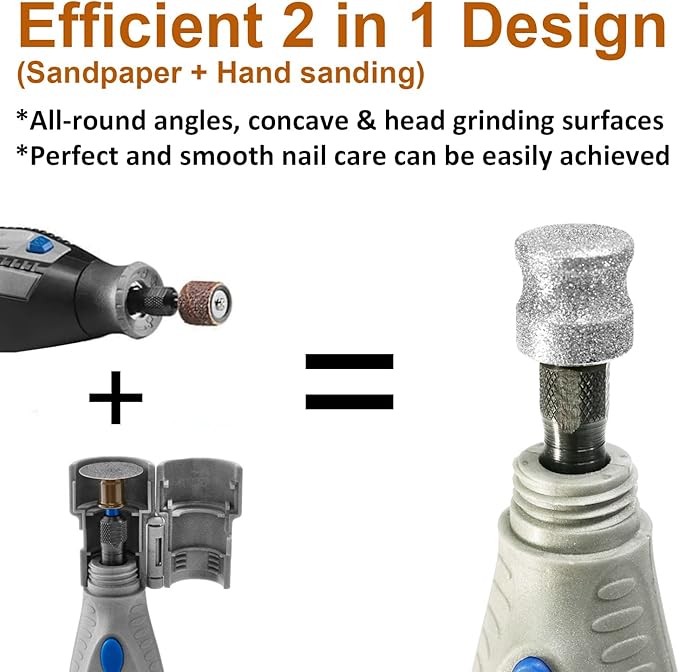 Diamond Dog Nail Grinder for Dremel, Diamond Bit for Big Dog&Pets Nail Care, 1/8'' Nail Dremel Tool for Dogs, for Animals Nail Care & Home Grinder Tools-Mewly Pet