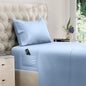 DREAMCARE Twin Sheets - 3pcs Cooling Sheets up to 21' Extra Deep Pocket Twin Bed Sheets - Twin Sheet Set - Soft & Long Lasting 100% Fine Brushed Polyester with Side Pocket - L Blue