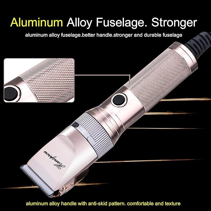 Dog Clippers for Grooming, 12V Pet Hair Clipper, Professional Heavy Duty Pet Grooming Clipper Corded Dog Trimmer for Thick Coats with Guard Combs Brush for Dogs Cats-Mewly Pet