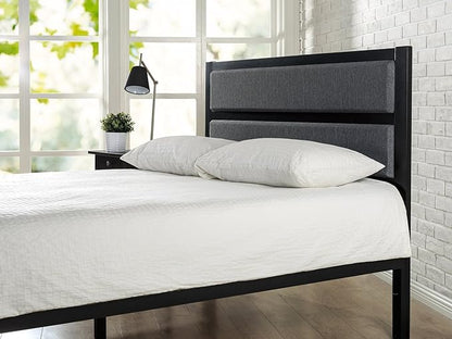 ZINUS Jessica Modern Studio Upholstered Metal Headboard, King