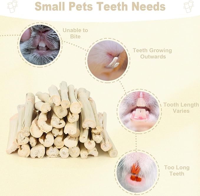 900g Sweet Bamboo Chew Sticks for Rabbits, Chinchilla Rabbit Toys Guinea Pig Chews Sticks, Natural Rabbit Bunny Molar Treats Snacks Toys for Chinchilla, Guinea Pig, Hamster Small Animals-Mewly Pet