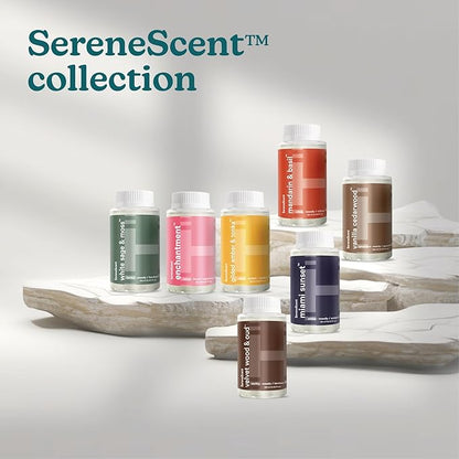 Homedics SereneScent Velvet Wood & Oud Home Fragrance Oil, 120 ml, for use with Homedics SereneScent Waterless Diffuser (ARMH-970/973), Clean & Natural Everyday Collection