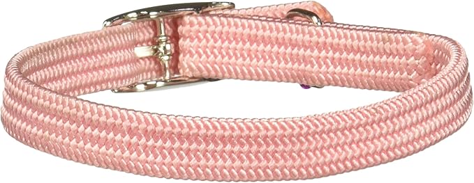 Kool Kat Elastic Cat Safety Collar with Bell, Pink, 10"-Mewly Pet