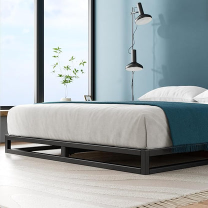Zinus Joseph Low Profile 6 Inch Platform Bed Frame, Wood Slat Support, No Box Spring Needed, Eco Friendly WonderBox(TM) Packaging, Easy Assembly, Black, King