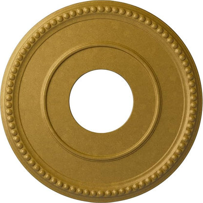 Ekena Millwork CM12BRPGS 12-1/2" x 3-7/8" x 3/4" Bradford Ceiling Medallion, Pharaoh's Gold