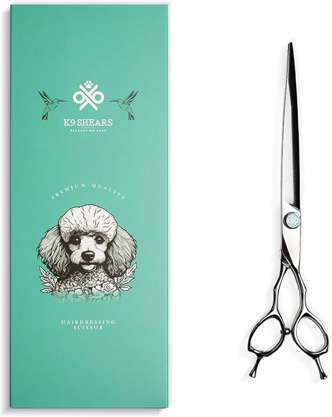 8" Dog Grooming Scissors – Handcrafted, Ergonomic, VG10 Stainless Steel for Sharper, Tougher, Better Edge Retention, Lightweight Shears with 3D Convex Blade for Dogs and Cats-Mewly Pet