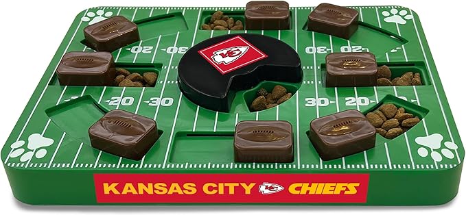 Pets First NFL Kansas City Chiefs Puzzle Toy - Interactive Dog Puzzle Treat Toy-Mewly Pet