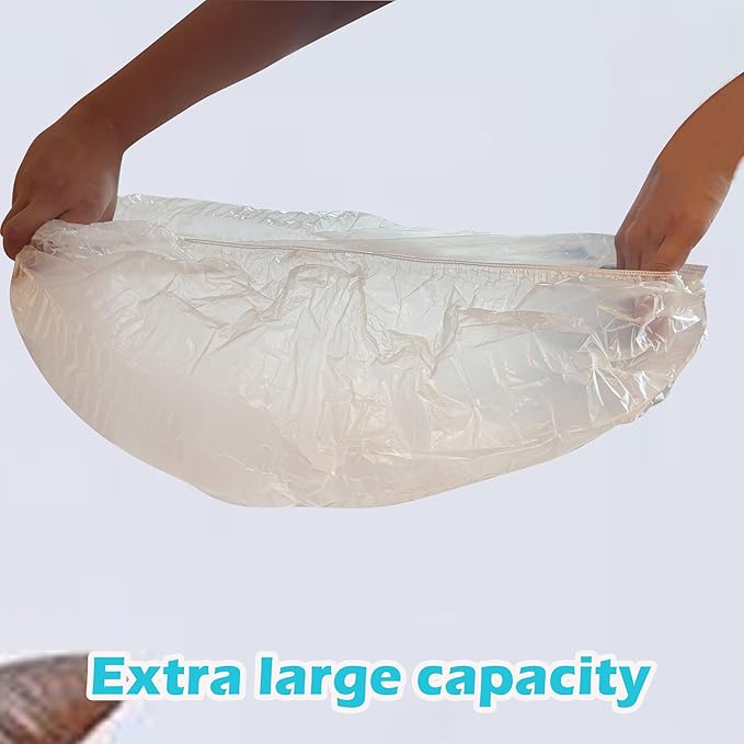 50 Pack Litter Box Liners Compatible with Lifewit Litter Box Cat, Elastic Band Trash Bags for Disposal of Cat Waste, Waterproof and Leak Proof (Clear)-Mewly Pet