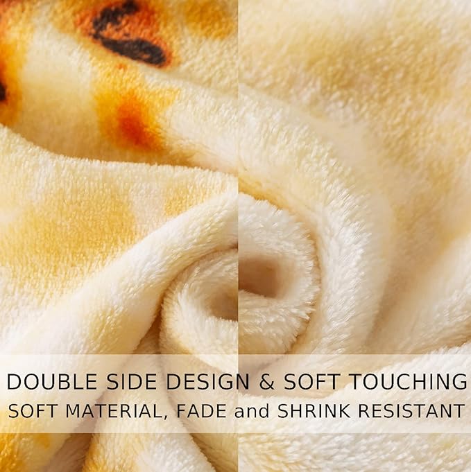 Burritos Tortilla Blanket Twin Size for All Season - Premium Lightweight Anti-Static Super Soft Cozy Plush Tortilla Throw, Lightweight Microfiber Winter Warm Taco Blanket 66" x 90"(Burritos Twin)