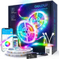 GUPUP LED Strip Lights 30 ft, LED Lights for Bedroom RGB Color Changing Rope Lighting with Remote 5050 12V Tape Lighting DIY Colors for Room, Home Decoration