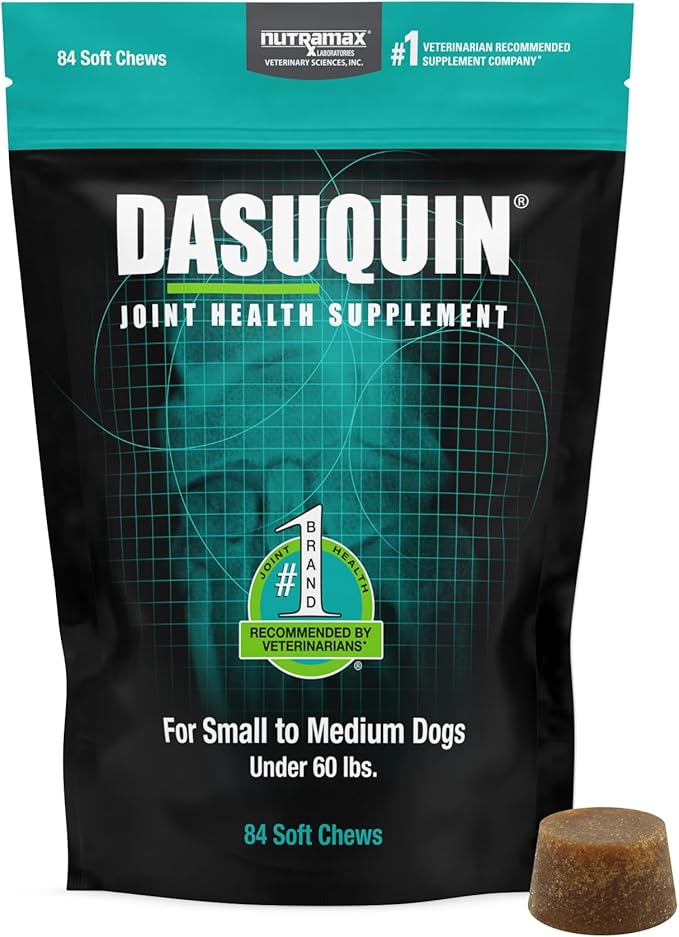 Nutramax Dasuquin for Small to Medium Dogs, Joint Health Supplement, Contains Glucosamine for Dogs, Plus Chondroitin, ASU and More, Supports Healthy Joints, Soft Chews, 84 Count-Mewly Pet