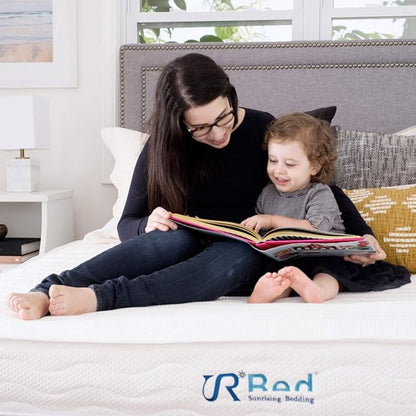 10 Inch Full Size Latex Mattress in a Box, Hybrid Natural Organic Mattress Medium Firm Feel Memory Foam and Individual Pocket Springs, CertiPUR-US, 120-Night Free Trial, 20-Year Warranty