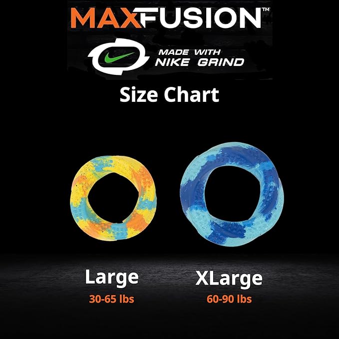 Max Fusion with Nike Grind, Arlee Twisted Dog Toy, Chew Toy for Play, Fetch, Tug, L-Mewly Pet